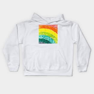 Rainbow Droplet Pattern Kids Hoodie